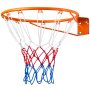 VEVOR Aro de Baloncesto Diámetro Exterior 483mm Canasta de Baloncesto de Acero al Carbono con Red Pieza de Repuesto de Portería de Baloncesto Montada en Pared para Entrenamiento de Baloncesto, Naranja