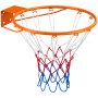 VEVOR Aro de Baloncesto Diámetro Exterior 483mm Canasta de Baloncesto de Acero al Carbono con Red Pieza de Repuesto de Portería de Baloncesto Montada en Pared para Entrenamiento de Baloncesto, Naranja