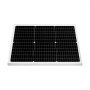 VEVOR Cargador Batería Solar 50 W, Células Monocristalinas, Controlador MPPT Externo, IP65 Resistente al Agua, para Coches, Barcos, Autocaravanas, Remolques y Techos Planos, Soporte No Incluido