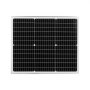 VEVOR Cargador Batería Solar 50 W, Células Monocristalinas, Controlador MPPT Externo, IP65 Resistente al Agua, para Coches, Barcos, Autocaravanas, Remolques y Techos Planos, Soporte No Incluido