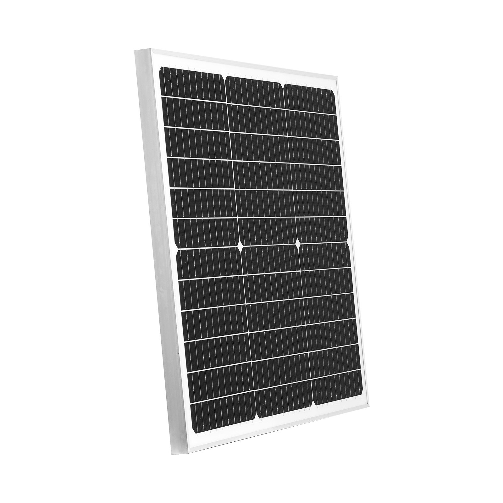 VEVOR Cargador Batería Solar 50 W, Células Monocristalinas, Controlador MPPT Externo, IP65 Resistente al Agua, para Coches, Barcos, Autocaravanas, Remolques y Techos Planos, Soporte No Incluido