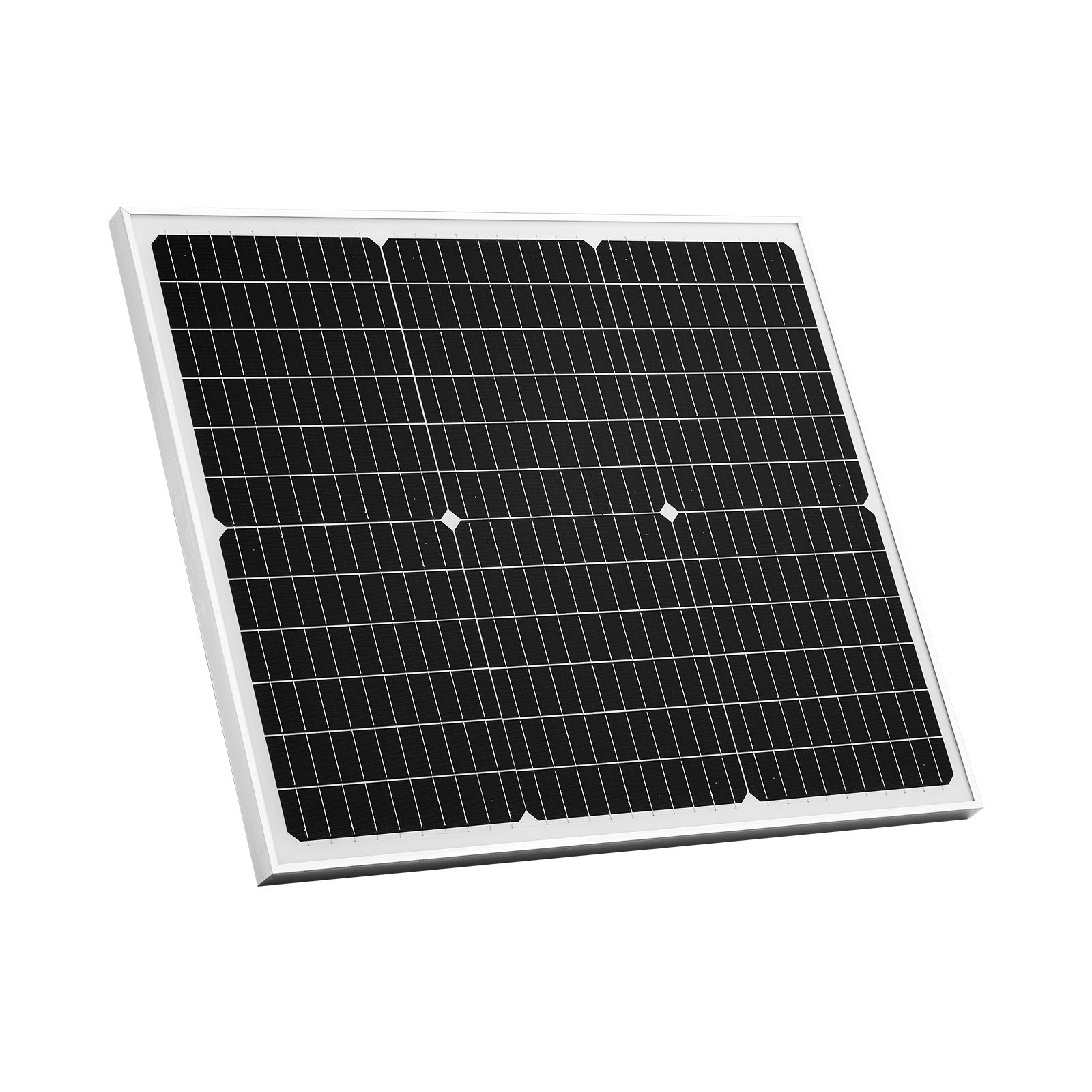 VEVOR Cargador Batería Solar 50 W, Células Monocristalinas, Controlador MPPT Externo, IP65 Resistente al Agua, para Coches, Barcos, Autocaravanas, Remolques y Techos Planos, Soporte No Incluido