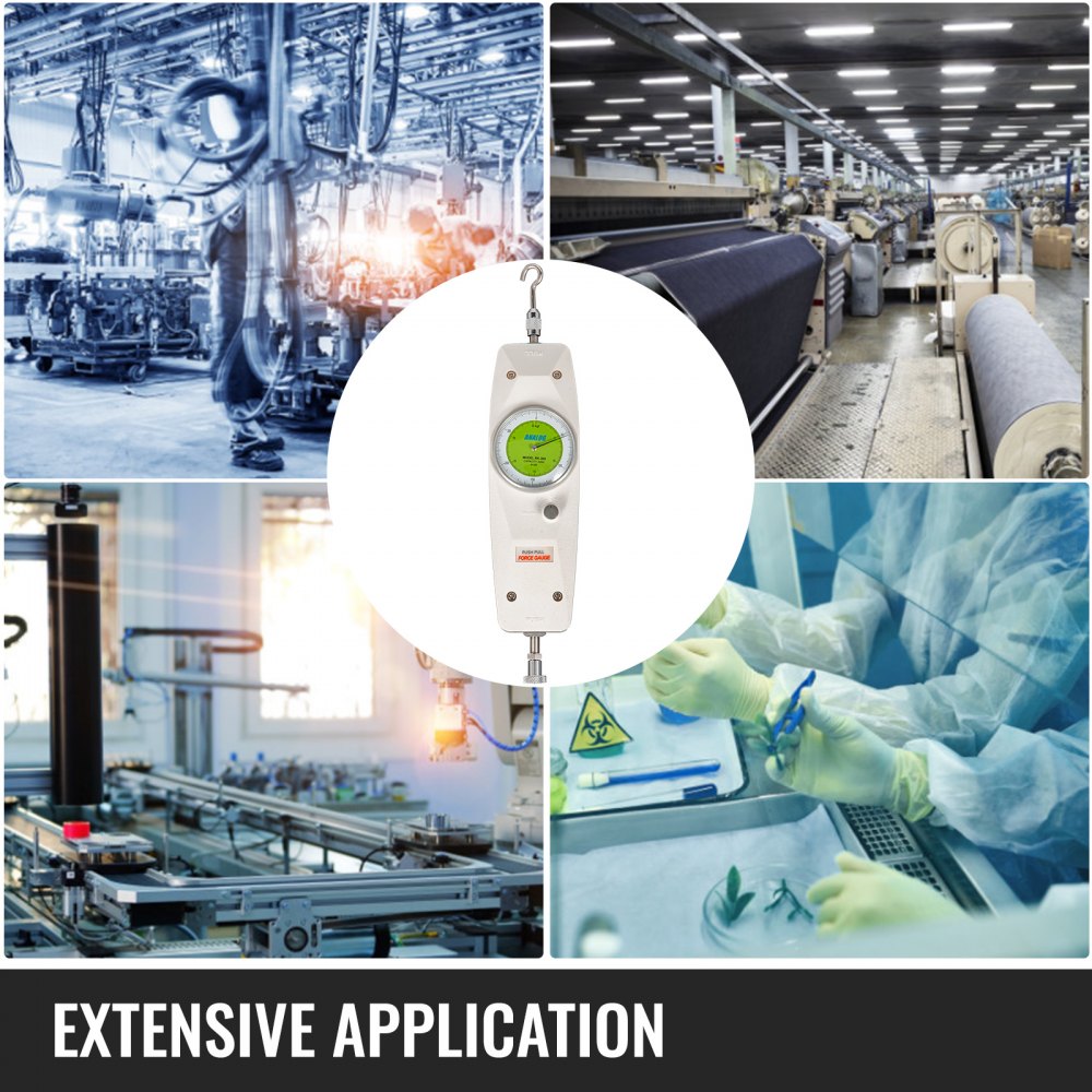 Vevor Medidor De Fuerza De Empuje Y Tracción Capacidad De 500 N / 50 Kg Con Dial