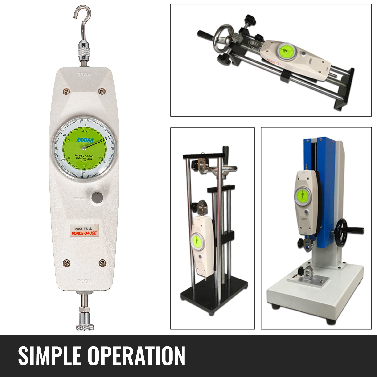 Vevor Medidor De Fuerza De Empuje Y Tracción Capacidad De 500 N / 50 Kg Con Dial