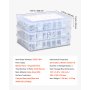 VEVOR Kit Surtido de 2250 Tornillos y Tuercas para Máquina Métricos e Imperiales y Arandelas Planas, Acero Aleación M3/M4/M5/M6/M8, Varios Tamaños, para Ensamblaje de Equipos y Vehículos, Blanco