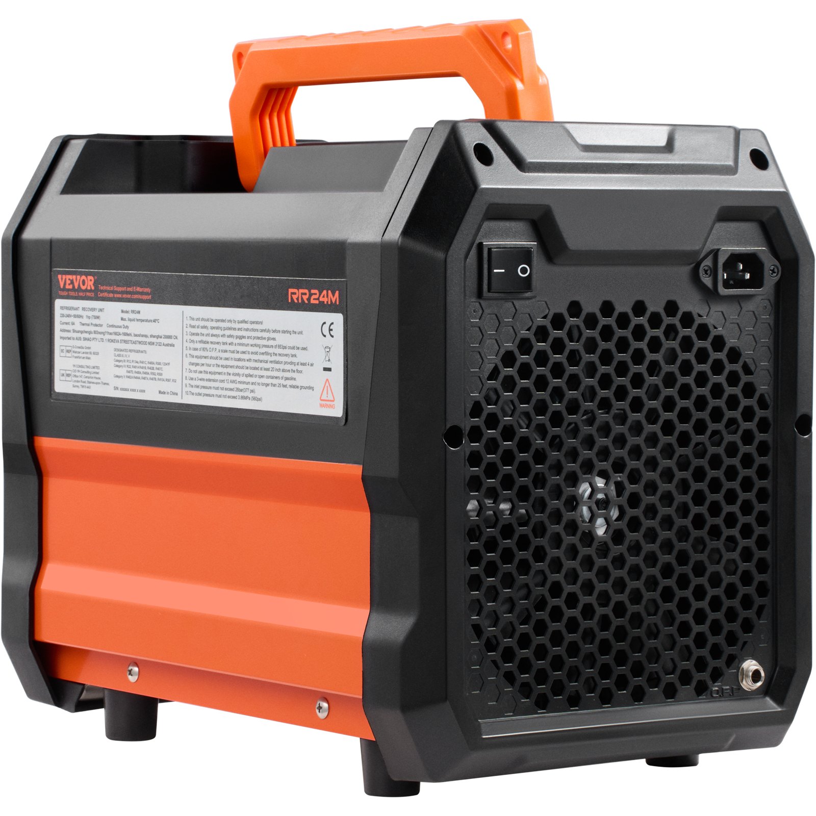 VEVOR Máquina de Recuperación Refrigerante Portátil 370 x 270 x 295 mm 0-40 °C