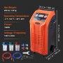 VEVOR Máquina de recuperación de refrigerante Totalmente automática 2 cilindros 1kW Máquina de recuperación de carga de refrigerante Filtración de bombeo