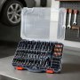 VEVOR Juego de Llaves de Vaso 80 Piezas, Métrico y SAE con Destornilladores de Tuerca Adaptadores de Dados de Impacto Caja de Transporte, Herramientas Mecánicas para Reparación de Autos Construcción