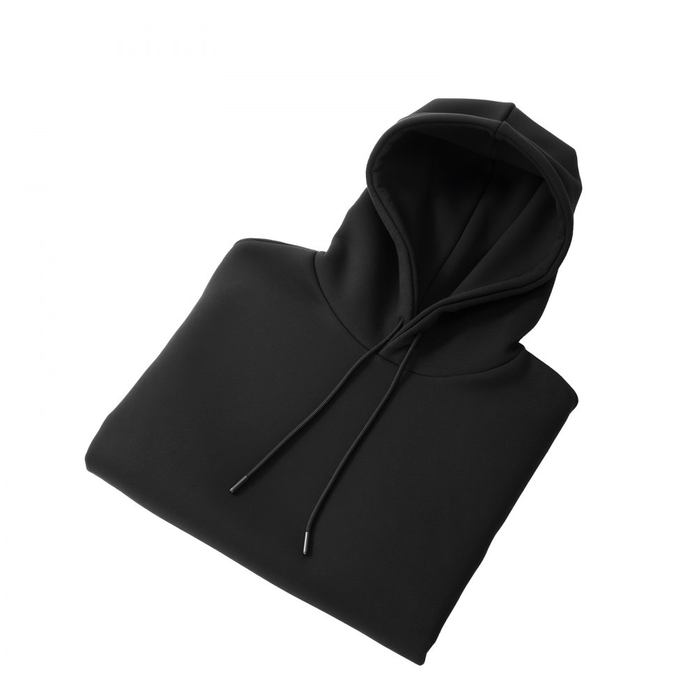 VEVOR Sudadera con Capucha a Hombre, Talla XL, Manga Larga de Forro Polar, Cómoda, Informal, Cálida, Agradable para la Piel, Práctica y Moderna, con Bolsillo Grande para Otoño e Invierno, Negro