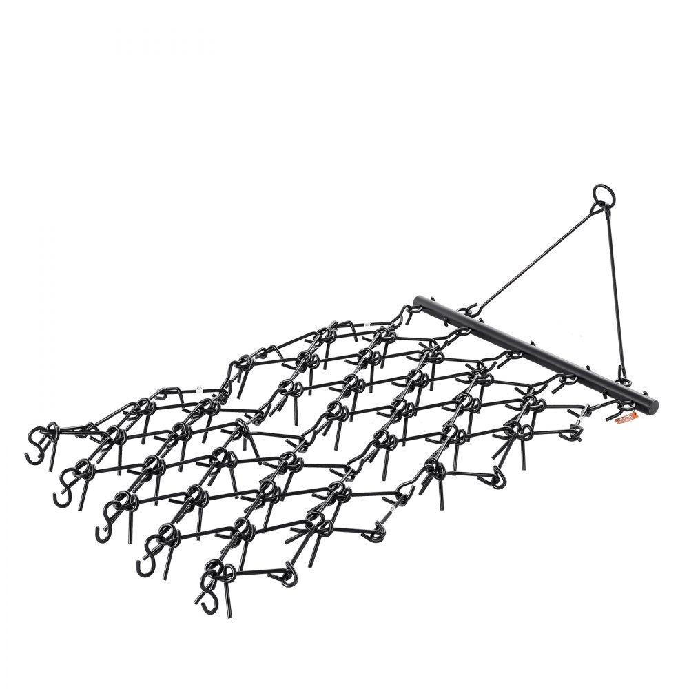 VEVOR Grada de Arrastre Duradera 225x114 cm con 69 Dientes Afilados para Tractores ATV UTV Ideal para Preparación de Suelos, Siembra, Alisado de Paisajes, Mantenimiento de Caminos de Grava de Patios