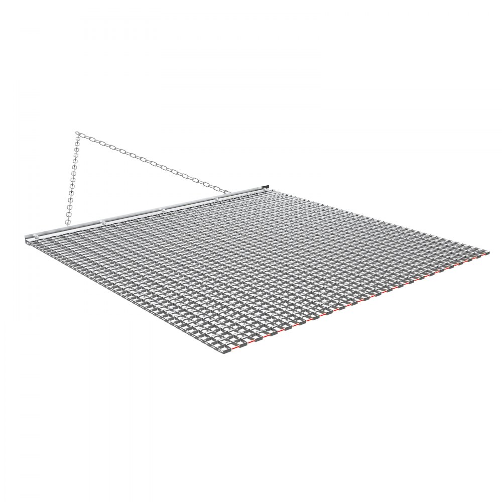 VEVOR Grada de Arrastre 1220 x 1220 mm, Rastrillo de Arrastre de Acero, Grada Niveladora de Terreno para Vehículos Todoterreno, UTV y Tractores, Ideal para Caminos de Grava, Nivelación de Campos