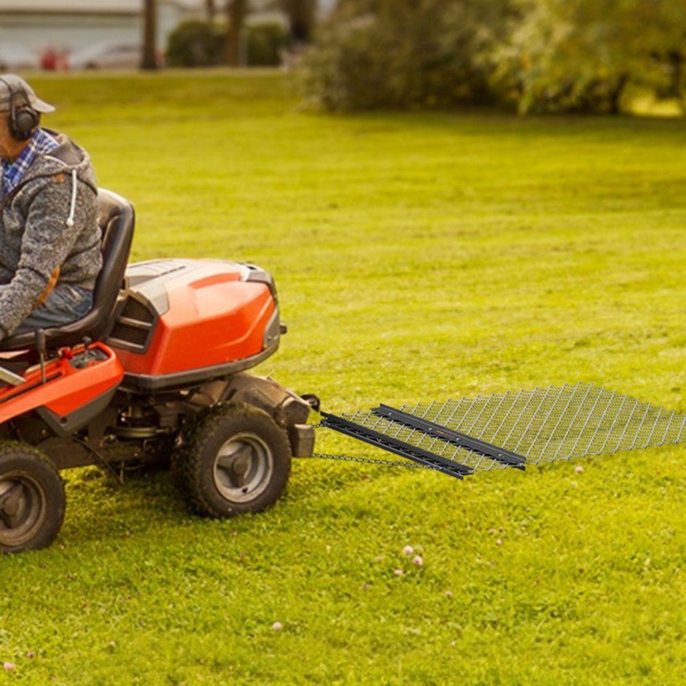VEVOR Grada de Cadena Arrastrada 1550x1235mm Nivelador de Entrada Acero Q235 Correa de Arrastre Nivelación de Paisaje, Preparación de Césped, Remolcable para Tractor, ATV, UTV, Entrada de Grava, Campo