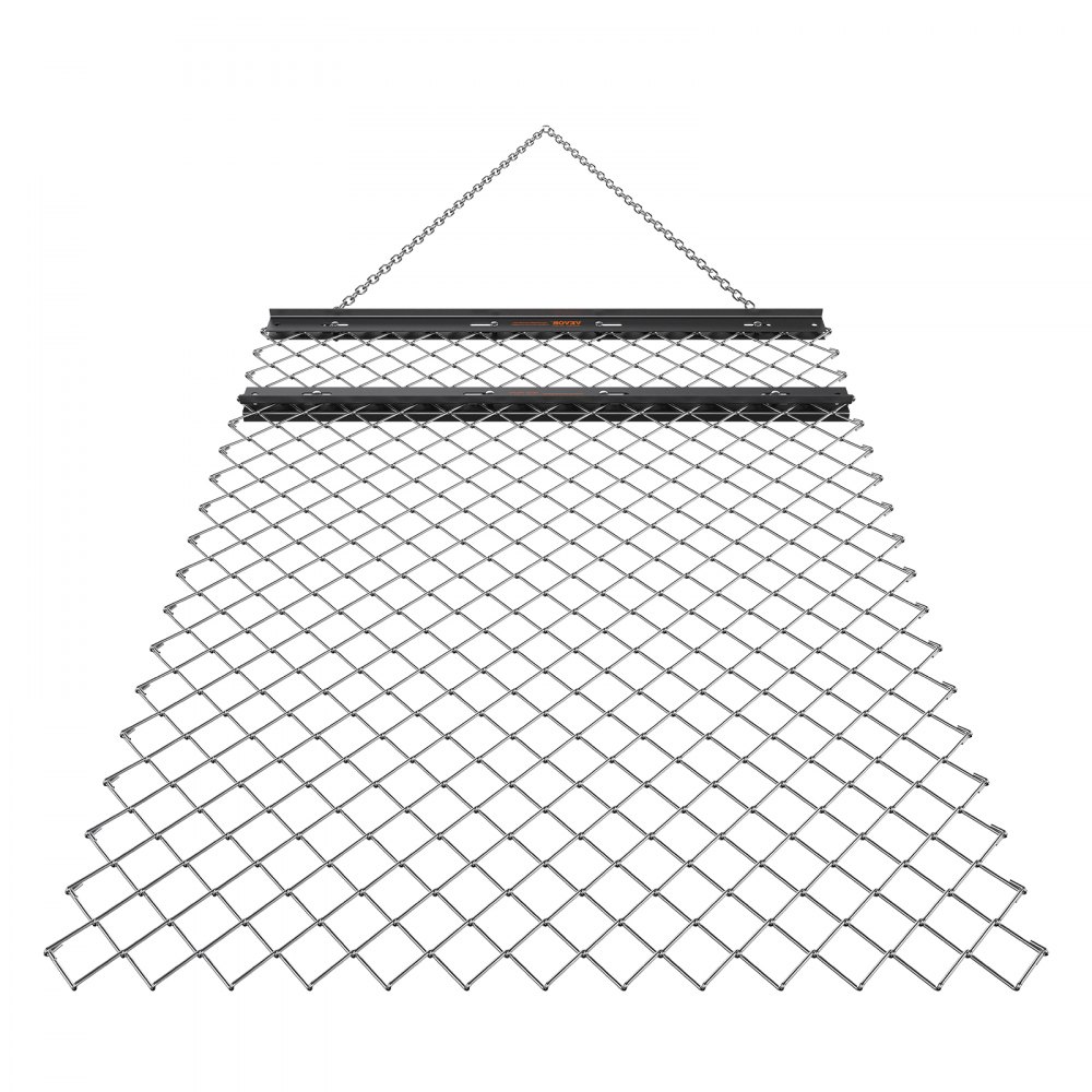 VEVOR Grada de Cadena Arrastrada 1550x1235mm Nivelador de Entrada Acero Q235 Correa de Arrastre Nivelación de Paisaje, Preparación de Césped, Remolcable para Tractor, ATV, UTV, Entrada de Grava, Campo
