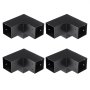 VEVOR 4-piece set of post connectors made from 2 mm thick steel plates, post corners, pergola corner connectors, wood connectors, 90° boot structure, corner brackets, wooden beams, gazebo bracket set, 220 x 220 x 152 mm