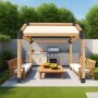 VEVOR Pergola Kit, 4x4 Inch Pointed-Roof Pergola Brackets for 92 x 92 mm Lumbers in Actual Size, 3-Way / 4-Way Gazebo Bracket with Post Bases & Ridge Brackets for Outdoor Pergolas Gazebo Shed, 14 Pcs