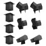 VEVOR Pergola Kit, 4x4 Inch Pointed-Roof Pergola Brackets for 92 x 92 mm Lumbers in Actual Size, 3-Way / 4-Way Gazebo Bracket with Post Bases & Ridge Brackets for Outdoor Pergolas Gazebo Shed, 14 Pcs
