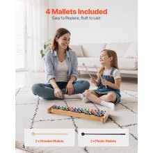VEVOR Xilófono Glockenspiel de 27 Notas, Instrumento de Percusión Profesional con Teclas Metálicas de Colores, Incluye 4 Mazos y Bolsa de Transporte, para Principiantes, Rango de Sol 2 a La 5
