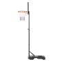 Aro de baloncesto VEVOR con altura ajustable, base resistente y red duradera para jugar al aire libre.