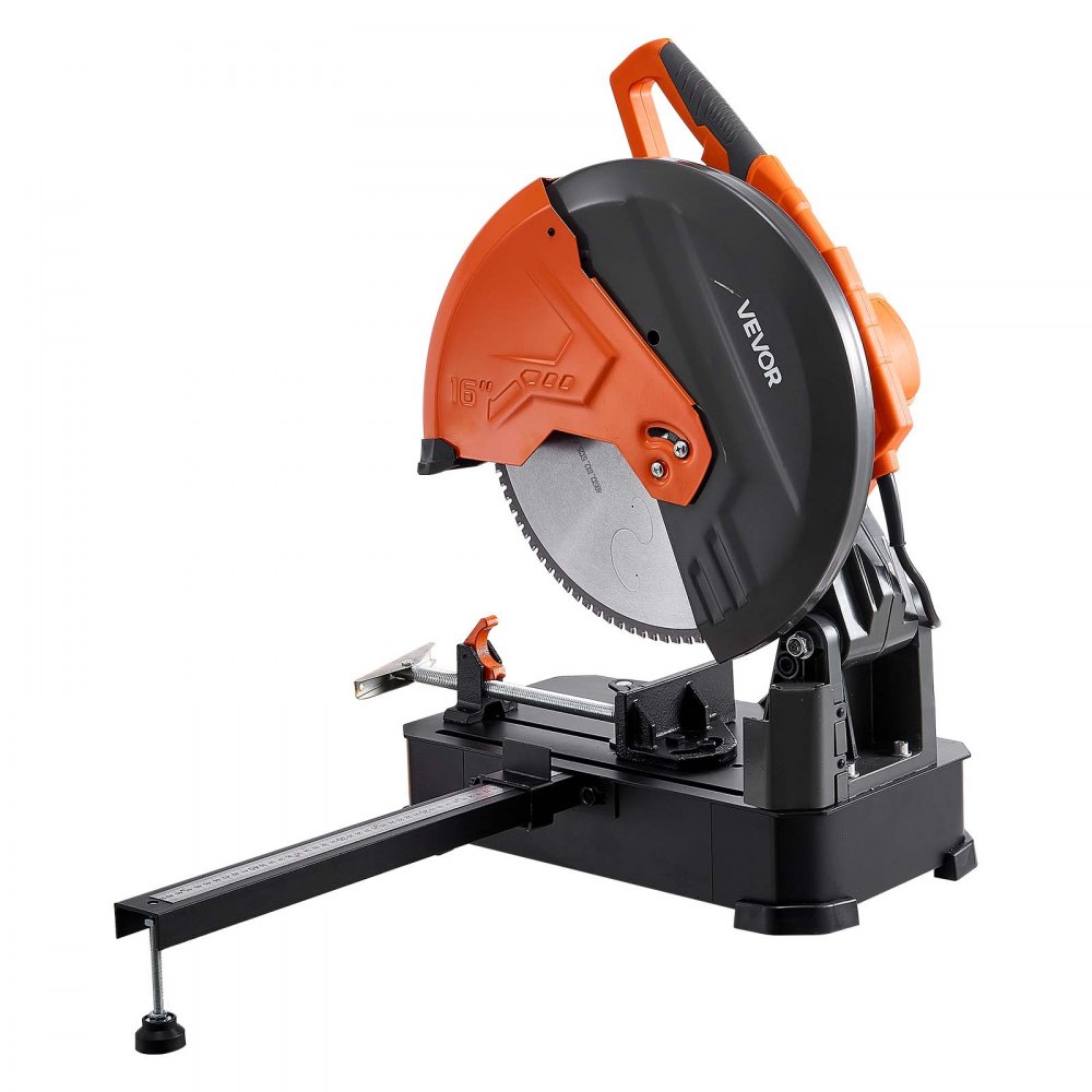 VEVOR Sierra Tronzadora para Corte de Metal 406,4 mm Corte en Frío 3000 W, Cortadora de Metales para Soldadura, Fabricación, Reparación, Motor con Escobillas, Inglete +/- 45°, Protector de Cuchilla
