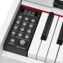 VEVOR Digital Piano 88 Keys Semi Weighted Keyboard with Stand Speaker White, for Beginners, 128 Tones, 128 Rhythms, Full Size Electric Piano, with Pedal, Headphone Jack, USB/MIDI, Sheet Music Stand