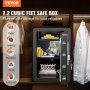 VEVOR Caja Fuerte para Hogar con Huella Dactilar 62 L Caja Fuerte Digital con Llave y Contraseña Caja Fuerte de Pared de Acero Antirrobo 3 Tipos de Desbloqueo Dinero Joyas Hogar, 400 x 330 x 600 mm