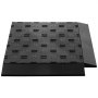 VEVOR Kit de Borde de Transición para Piso de Garaje, 15 uds, Alta Resistencia, PP, Antideslizantes, Compatibles con Tapetes de Garaje VEVOR de 6 Candados Mejorados, Negro, 305 x 60 x 12,1 mm
