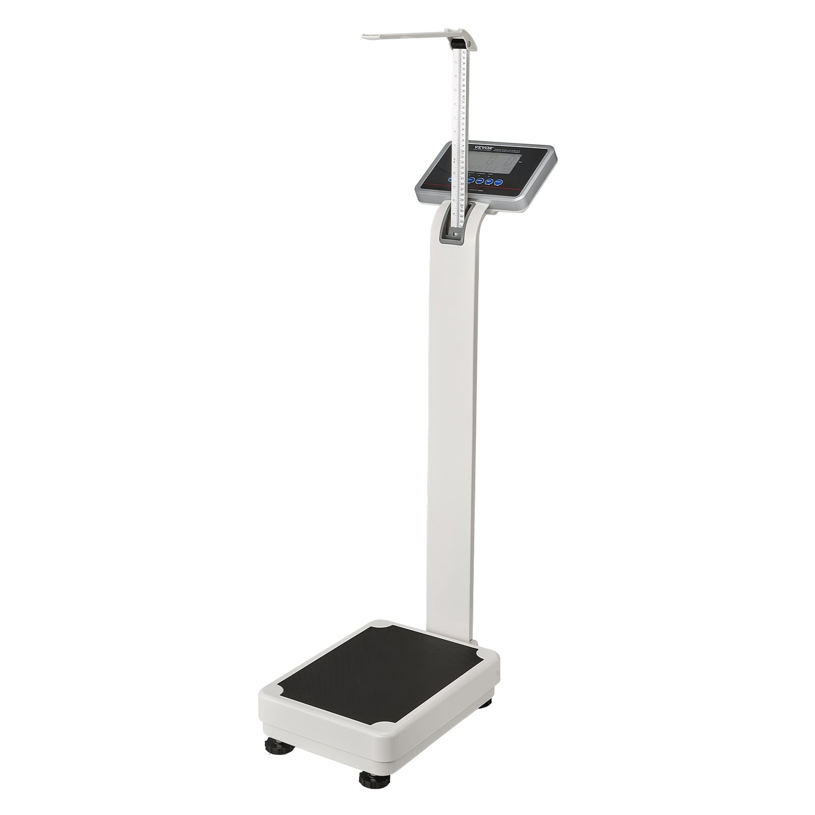VEVOR Báscula Médica Digital Capacidad de 227 kg Báscula Corporal Médica Profesional y Multifuncional para Peso y Altura con 2 Unidades (kg/lb) IMC para Gimnasio, Hogar, Hospital