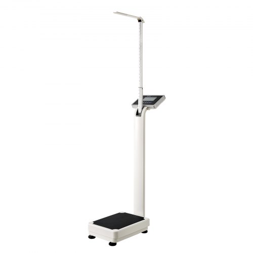 VEVOR Báscula Médica Digital Capacidad de 300 kg Báscula Corporal Médica Profesional y Multifuncional para Peso y Altura con 2 Unidades (kg/lb) IMC para Gimnasio, Hogar, Hospital
