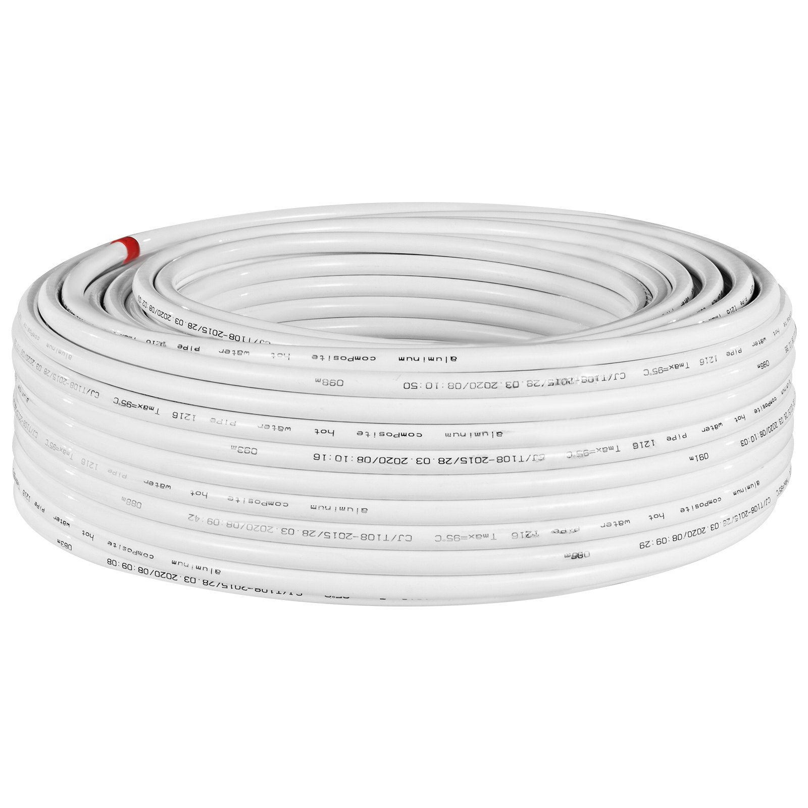 Tubería Suelo Radiante Pex Al Pex Tubo De Aluminio 50 M Tubería Multicapa Blanco