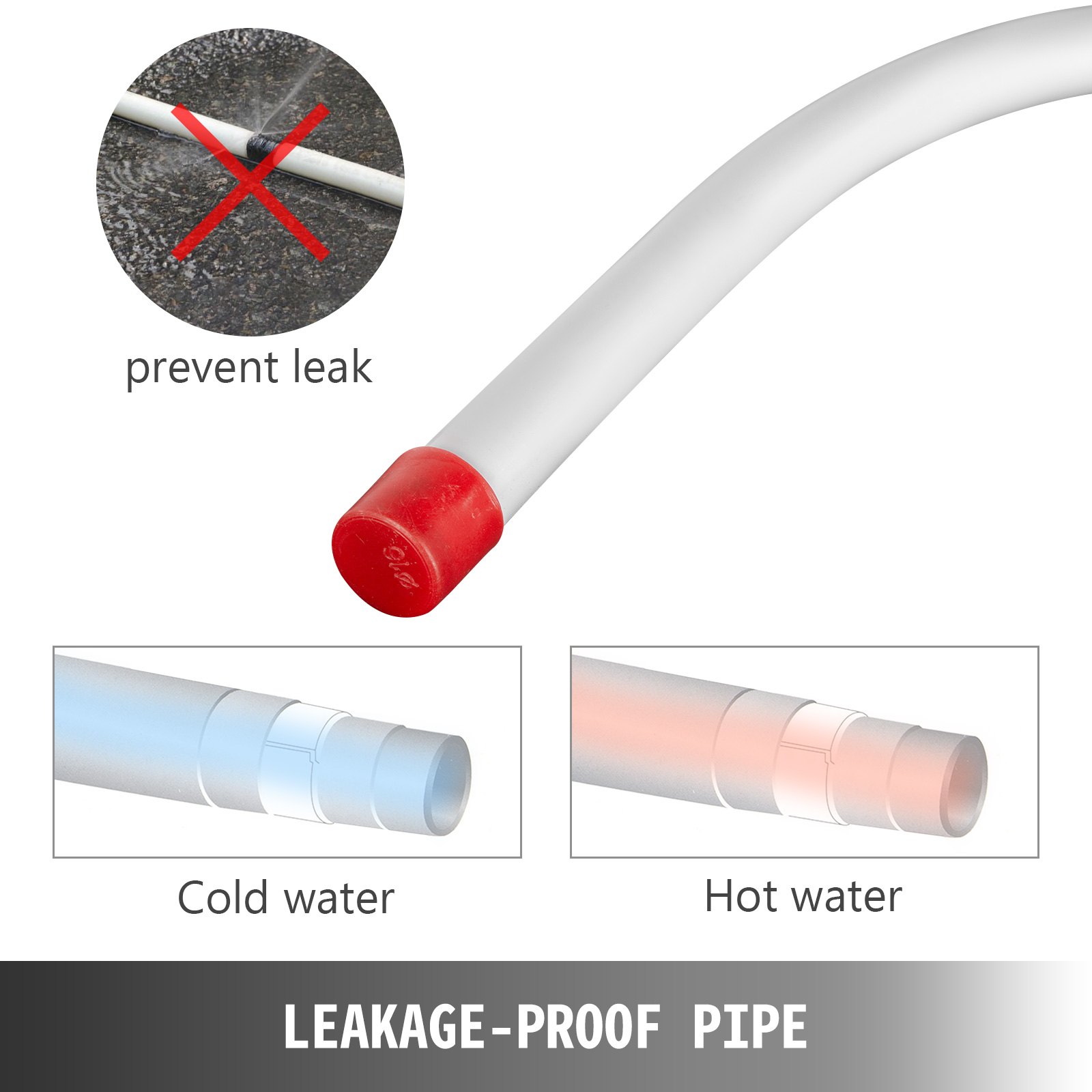 Tubería Suelo Radiante Pex Al Pex Tubo De Aluminio 50 M Tubería Multicapa Blanco