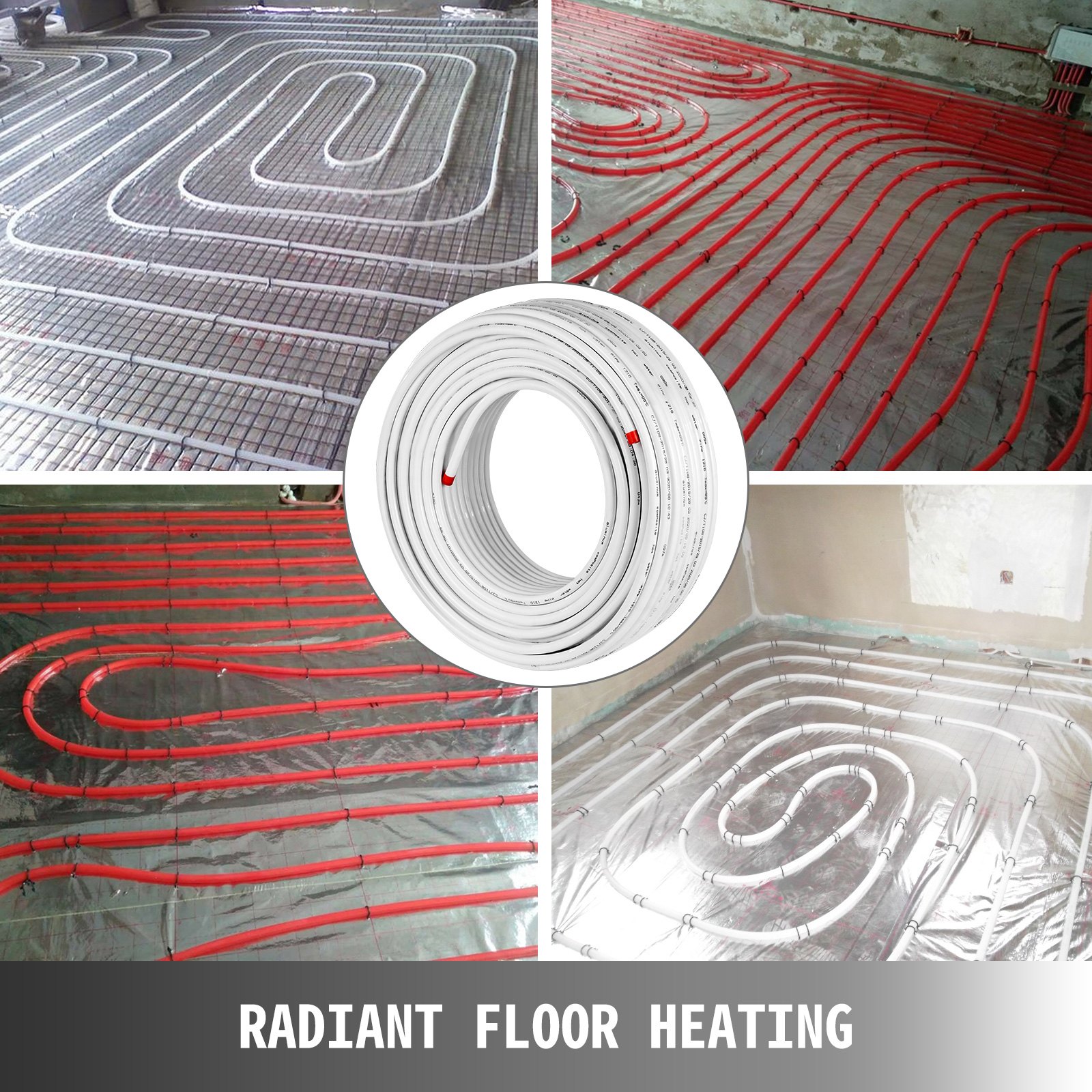 Tubería Suelo Radiante Pex Al Pex Tubo De Aluminio 50 M Tubería Multicapa Blanco