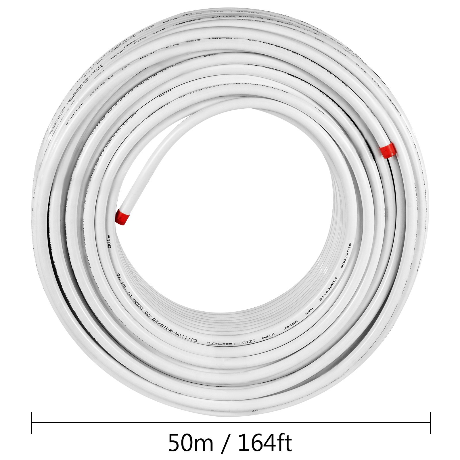 Tubería Suelo Radiante Pex Al Pex Tubo De Aluminio 50 M Tubería Multicapa Blanco