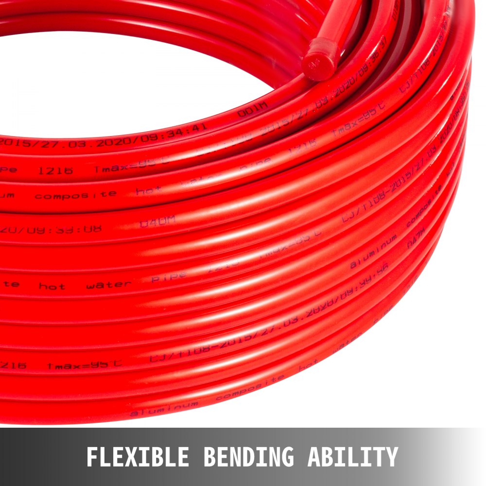 Pex Al Pex Tubo De Aluminio 50m Tubería Suelo Radiantetubería Multicapa Rojo