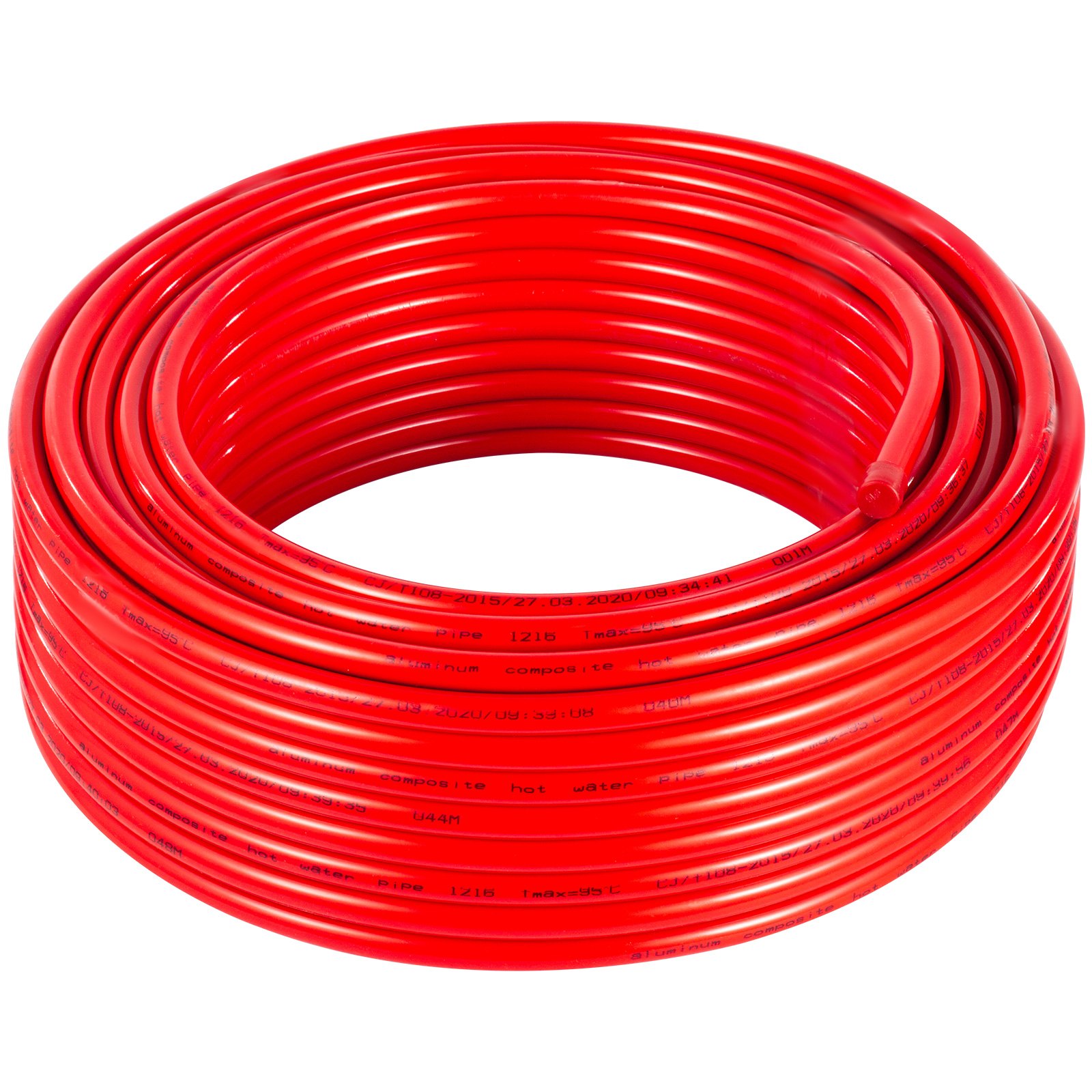Pex Al Pex Tubo De Aluminio 50m Tubería Suelo Radiantetubería Multicapa Rojo