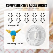 VEVOR Tubo PEX AL PEX para Calefacción por Suelo Radiante Rollo de 100m Tubo Compuesto de Aluminio y Plástico Φ 16mm Espesor de 2 mm Tubo con Barrera de Oxígeno para Gas, Agua Fría y Caliente de Hogar