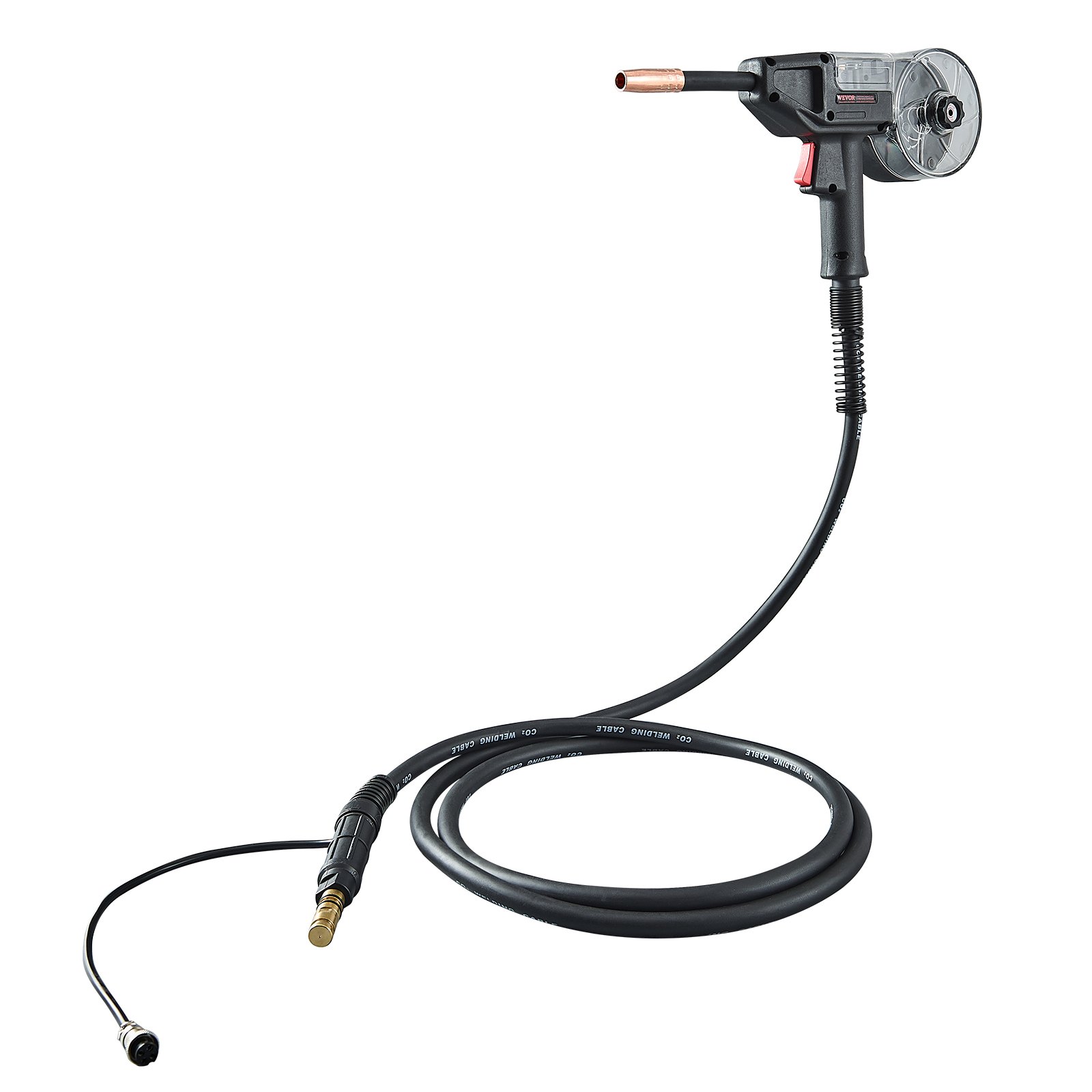 VEVOR 200-A welding coil gun with 3 m cable, compatible with W Weldpro MlG200GDsv200 and MIG155GD welding machines, suitable for 0.0762/0.0899cm flux-cored/solid/aluminum welding wires