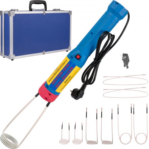 VEVOR Calentador de Inducción Magnética 1000 W Kit de Calentamiento por Inducción Magnética 220 V Herramienta de Calentamiento Electromagnética Portátil -40 °C ～ 60 °C Calor sin Llama con 8 Bobinas