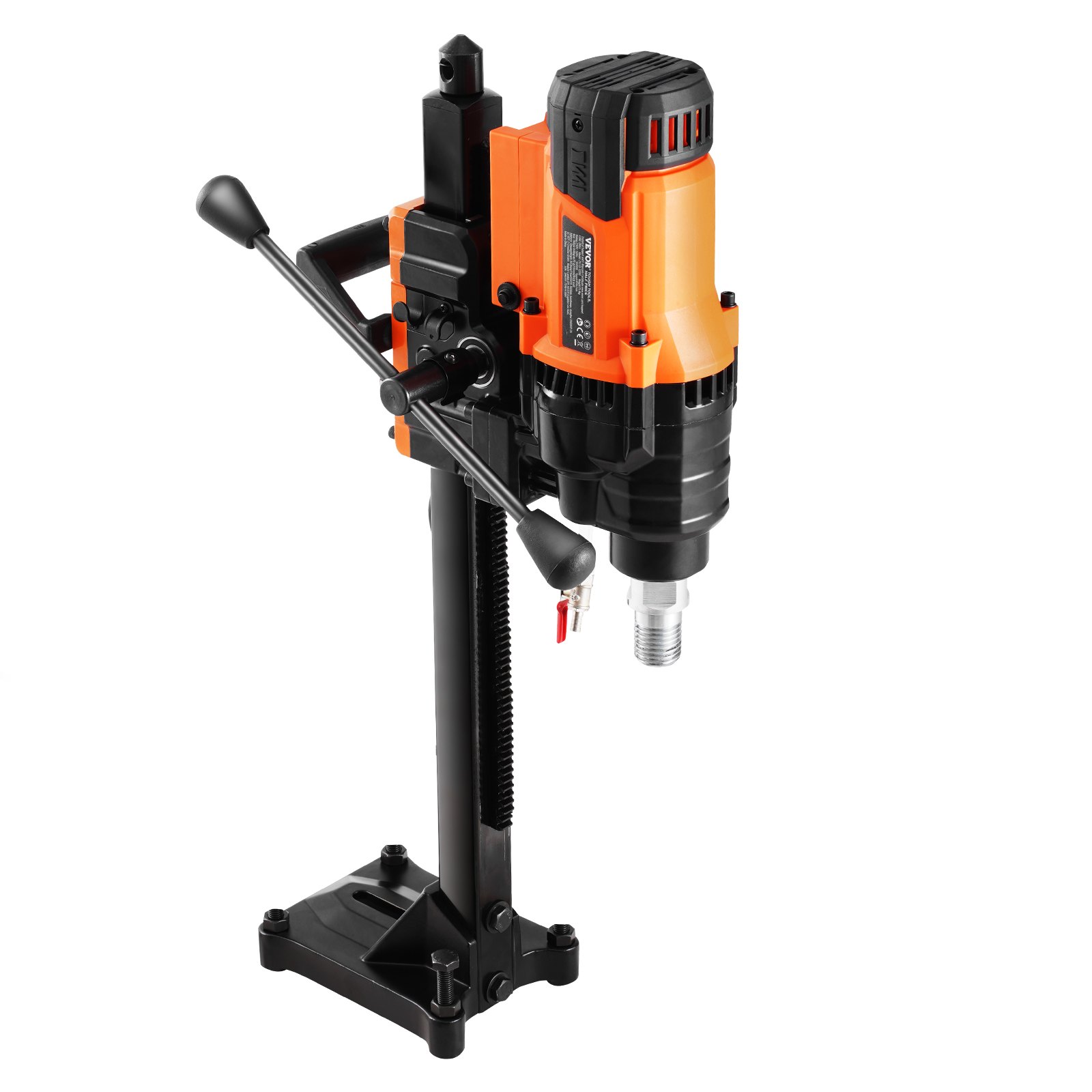 Taladro de núcleo VEVOR, taladro de núcleo de diamante de 0,8 a 7,9 pulgadas de diámetro con soporte, taladro de núcleo de hormigón resistente de 3000 W, uso en seco y húmedo, sin sello de agua, para hormigón, ladrillo, mármol