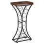 VEVOR 15 Bottle Wine Rack,Iron Freestanding Floor Wine Holder, Mini Bar Stand Liquor Cabinet with Wood Tabletop, For Home Bar,Kitchen,Living Room,Dining Room,16.9''L X 11.4''W X 35.2''H