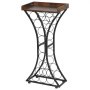 VEVOR 15 Bottle Wine Rack,Iron Freestanding Floor Wine Holder, Mini Bar Stand Liquor Cabinet with Wood Tabletop, For Home Bar,Kitchen,Living Room,Dining Room,16.9''L X 11.4''W X 35.2''H