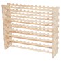 VEVOR Botellero Modular Apilable para 96 ​​Botellas, 8 Niveles, con Capacidad de Carga Total de 112 kg, Estable, Ideal para Cocina, Bodega, Bar y Vinoteca, Madera de Pino, 1130 x 290 x 962 mm