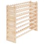 VEVOR Botellero Modular Apilable para 96 ​​Botellas, 8 Niveles, con Capacidad de Carga Total de 112 kg, Estable, Ideal para Cocina, Bodega, Bar y Vinoteca, Madera de Pino, 1130 x 290 x 962 mm