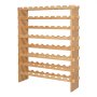 VEVOR 72 Bottle Stackable Modular Wine Rack, 8-Tier, Floor Freestanding Wine Storage Rack, Sturdy Wines Holder Display Shelf, Wobble-Free Shelves, Easy Assembly, for Kitchen, Cellar, and Bar, Natural