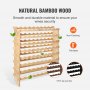 VEVOR Botellero para Vinos de Bambú de 8 Niveles 72 Botellas Estantería Modular Apilable 85 x 25 x 102,5 cm Estantería de Exhibición Independiente para Vinos para Cocina, Bar y Bodega, Color Natural