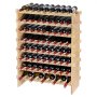 VEVOR Botellero para Vinos de Bambú de 8 Niveles 72 Botellas Estantería Modular Apilable 85 x 25 x 102,5 cm Estantería de Exhibición Independiente para Vinos para Cocina, Bar y Bodega, Color Natural