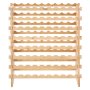 VEVOR Botellero para Vinos de Bambú de 8 Niveles 72 Botellas Estantería Modular Apilable 85 x 25 x 102,5 cm Estantería de Exhibición Independiente para Vinos para Cocina, Bar y Bodega, Color Natural