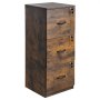VEVOR Archivador Vertical, Archivador 410 x 400 x 1030mm de 3 Cajones con Cerradura, Barra de Suspensión Ajustable de 2 Niveles para Archivos de Tamaño A4/Carta/Legal para Oficina, Marrón y Negro