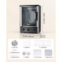 VEVOR Máquina para Asar Shawarma 22 L, Asador Vertical Giratorio 1500 W, con Puerta Resistente al Calor, Bandeja Recogegrasa, Temporizador y control de temperatura, con 7 Brochetas, para Restaurante