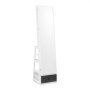 VEVOR Jewelry Cabinet with Mirror, 360° Swivel Standing Mirror with Storage, Lockable Organizer with Full-Length Mirror & Velvet Lining & LED Light Drawer, Freestanding Jewelry Cabinet