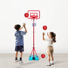 VEVOR Cancha de Baloncesto Portátil de Altura Ajustable para Niños de 3 a 8 Años